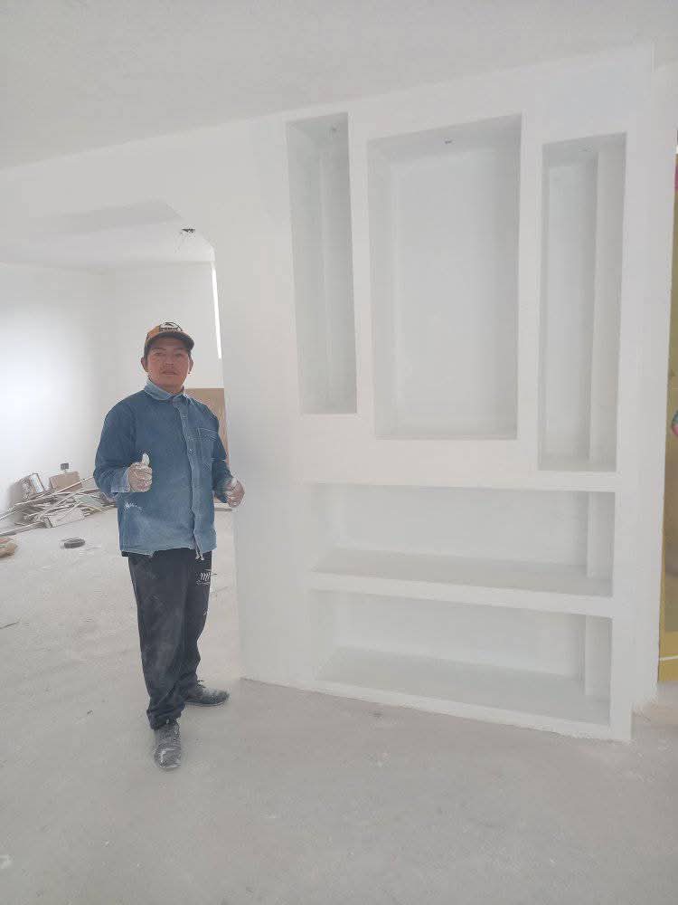 Trabajos en gypsum con nichos decorativos